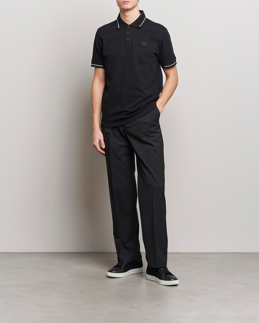 Homme | Polos | Moncler | Tonal Logo Polo Black