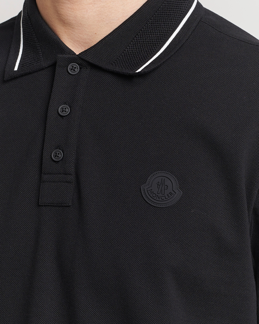 Homme | Polos | Moncler | Tonal Logo Polo Black