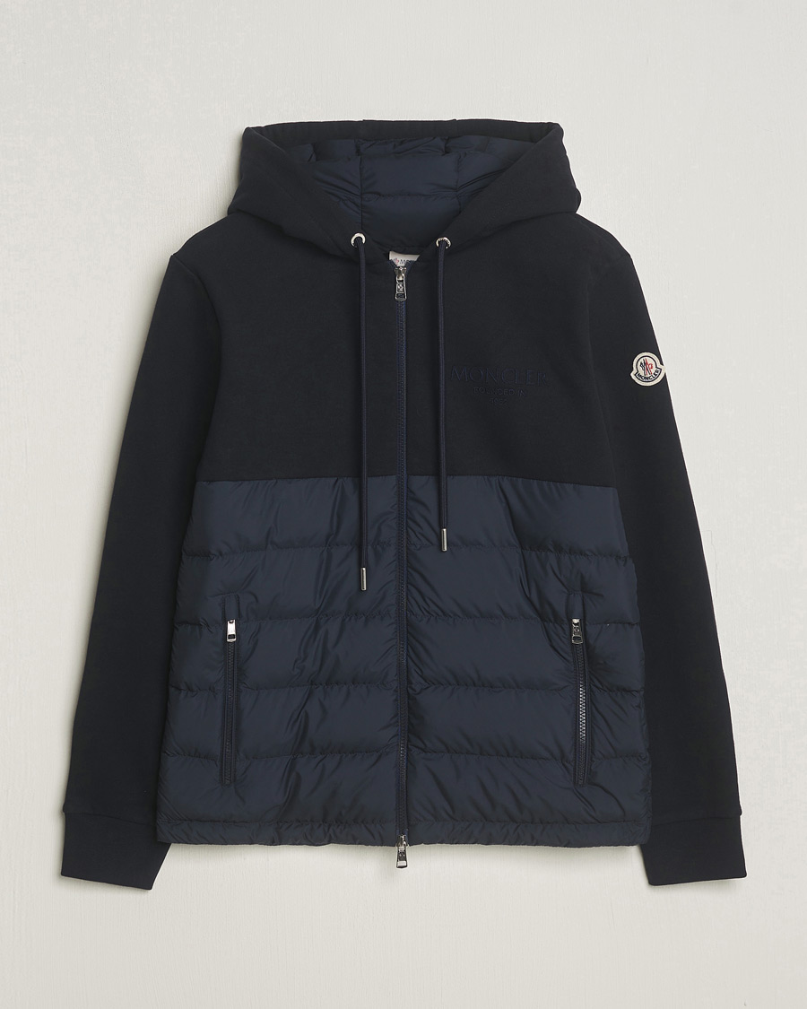Homme | Manteaux Et Vestes | Moncler | Down Panel Cardigan Jacket Navy