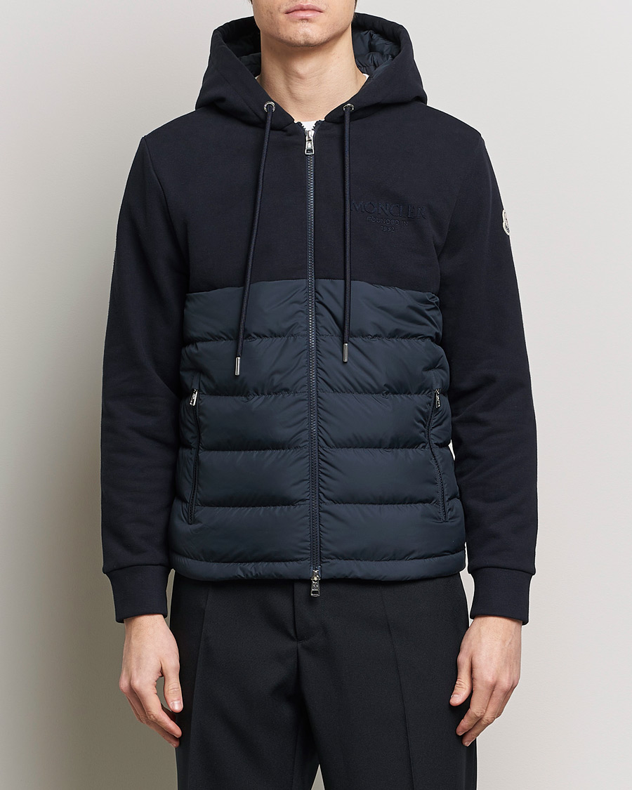 Homme | Manteaux Et Vestes | Moncler | Down Panel Cardigan Jacket Navy