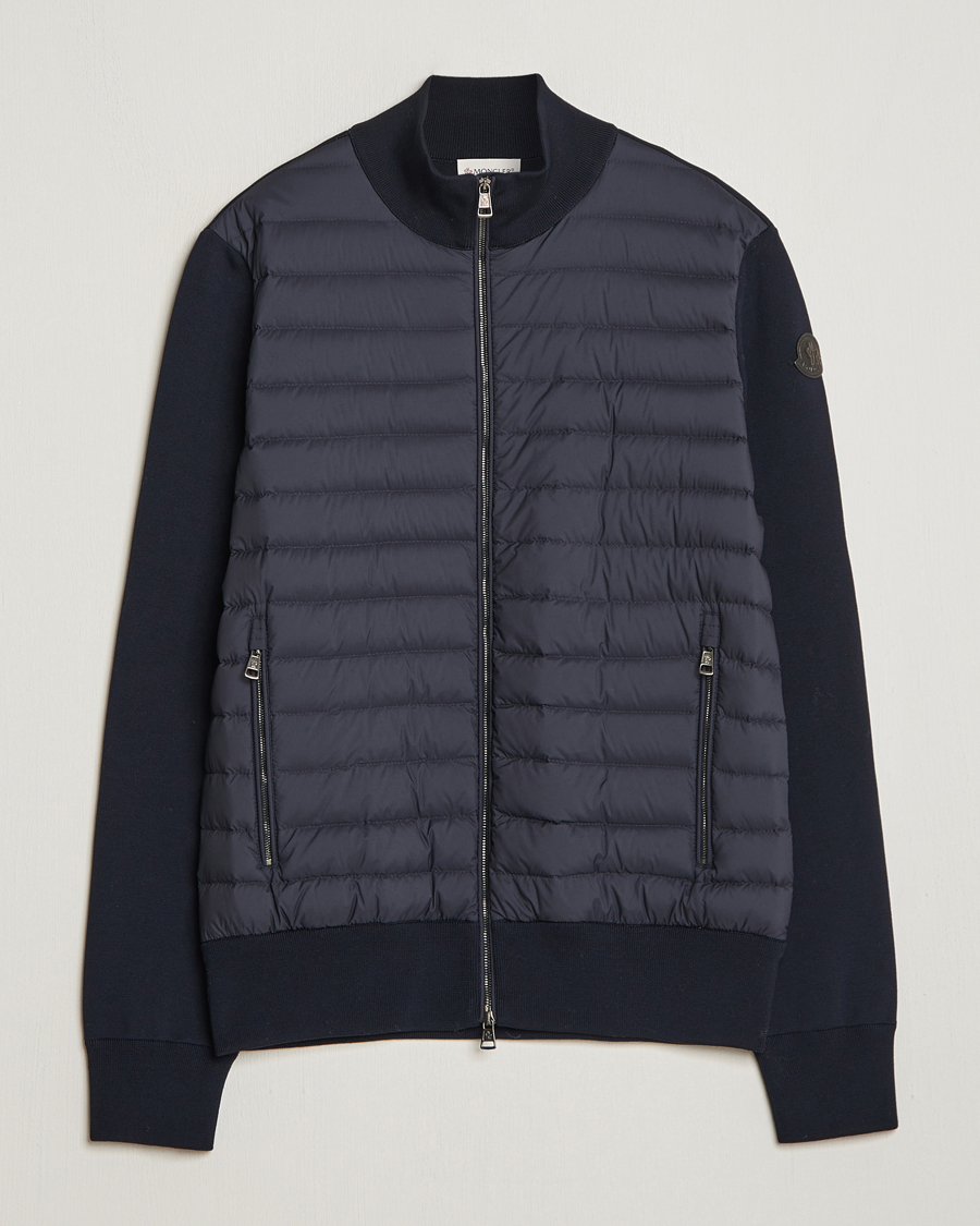 Homme | Pulls Et Tricots | Moncler | Light Hybrid Zip Jacket Navy