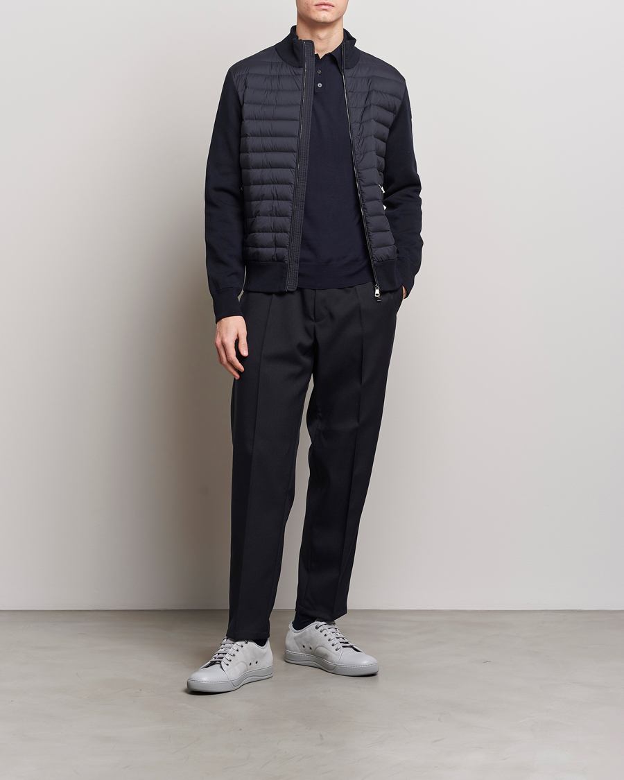 Homme | Pulls Et Tricots | Moncler | Light Hybrid Zip Jacket Navy