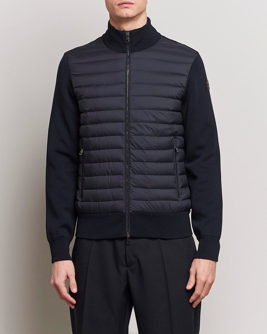 Homme | Pulls Et Tricots | Moncler | Light Hybrid Zip Jacket Navy