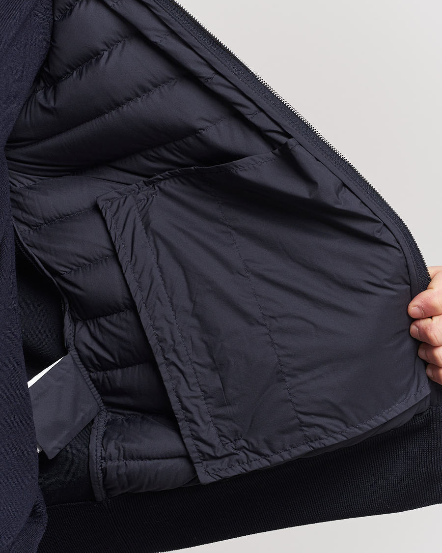 Homme | Pulls Et Tricots | Moncler | Light Hybrid Zip Jacket Navy