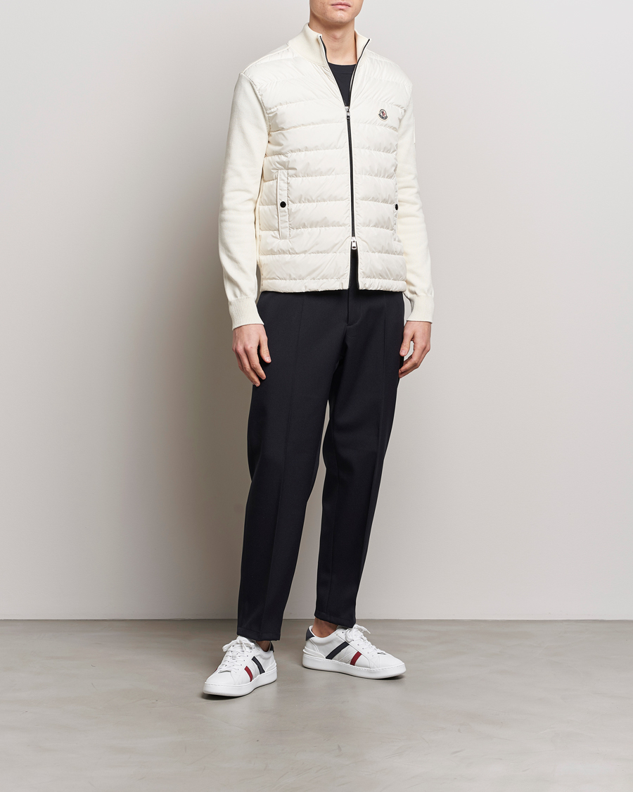 Homme | Pulls Et Tricots | Moncler | Hybrid Zip Cardigan White