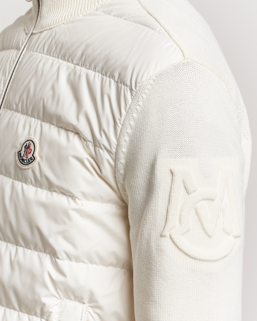 Homme | Pulls Et Tricots | Moncler | Hybrid Zip Cardigan White