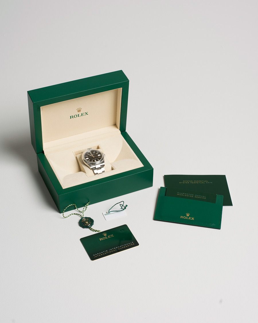 Homme | Rolex Pre-Owned Oyster Perpetual 124300 Black Silver | Rolex Pre-Owned | Oyster Perpetual 124300 Black Silver