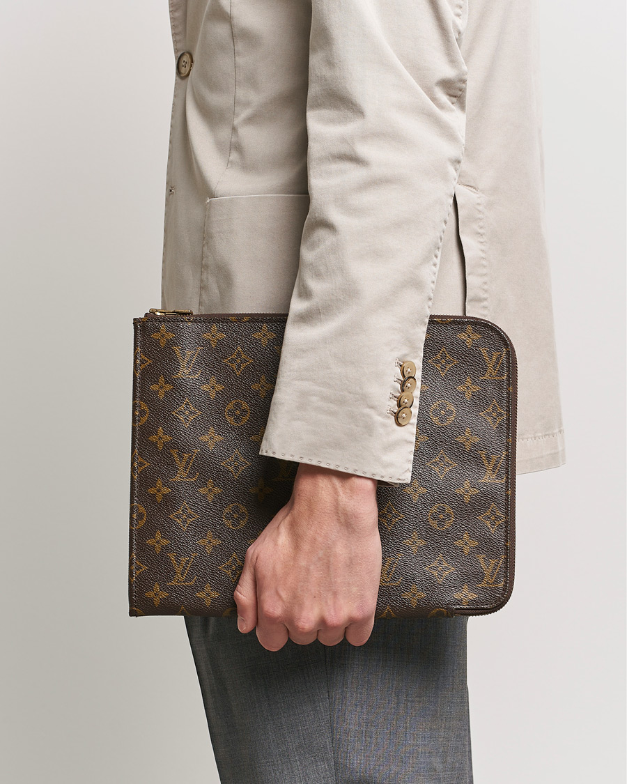 Homme | Louis Vuitton Pre-Owned Posh Documan Document Bag Monogram | Louis Vuitton Pre-Owned | Posh Documan Document Bag Monogram