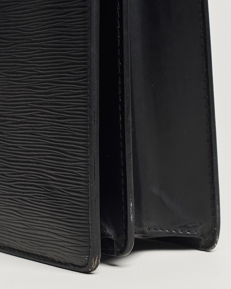 Homme | Louis Vuitton Pre-Owned Serviette Ambassadeur Epi Leather Breifcase Black | Louis Vuitton Pre-Owned | Serviette Ambassadeur Epi Leather Breifcase Black