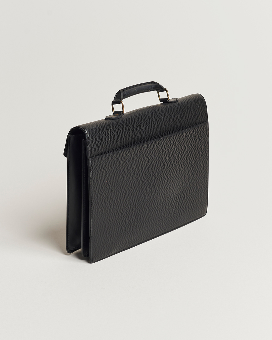 Homme | Louis Vuitton Pre-Owned Serviette Ambassadeur Epi Leather Breifcase Black | Louis Vuitton Pre-Owned | Serviette Ambassadeur Epi Leather Breifcase Black