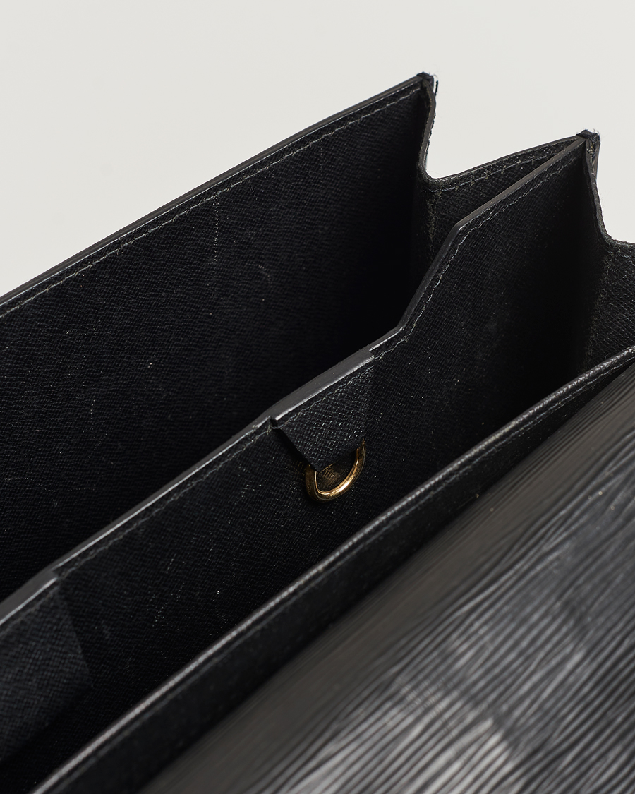 Homme | Louis Vuitton Pre-Owned Serviette Ambassadeur Epi Leather Breifcase Black | Louis Vuitton Pre-Owned | Serviette Ambassadeur Epi Leather Breifcase Black