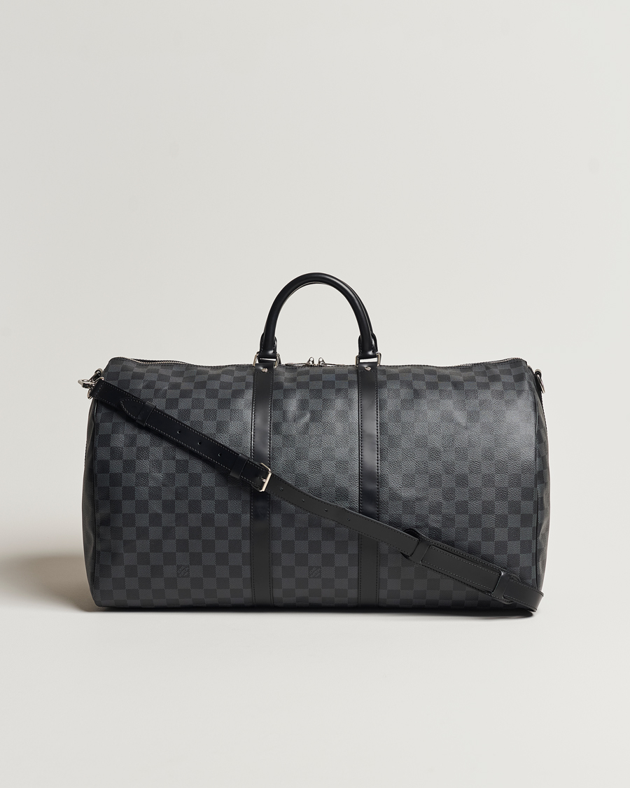 Homme | Louis Vuitton Pre-Owned Keepall Bandoulière 55 Damier Graphite | Louis Vuitton Pre-Owned | Keepall Bandoulière 55 Damier Graphite