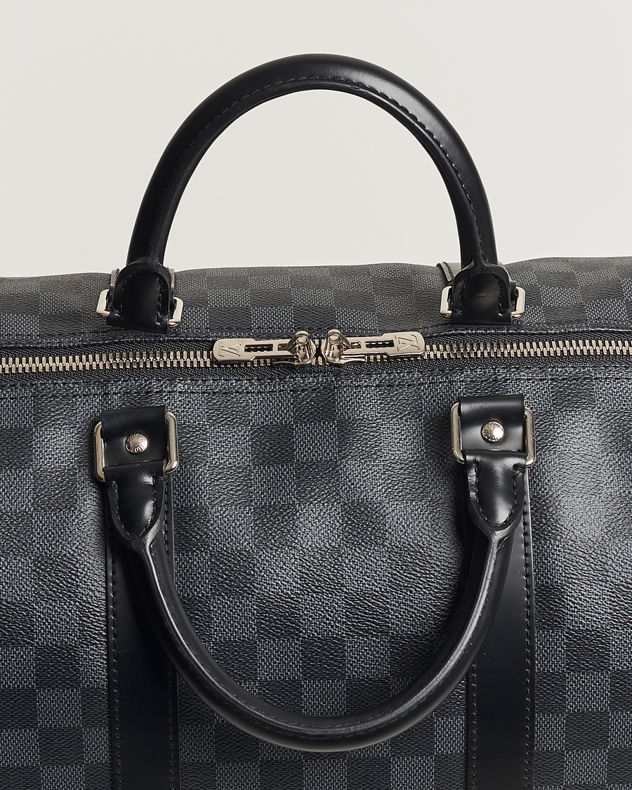 Homme | Louis Vuitton Pre-Owned Keepall Bandoulière 55 Damier Graphite | Louis Vuitton Pre-Owned | Keepall Bandoulière 55 Damier Graphite