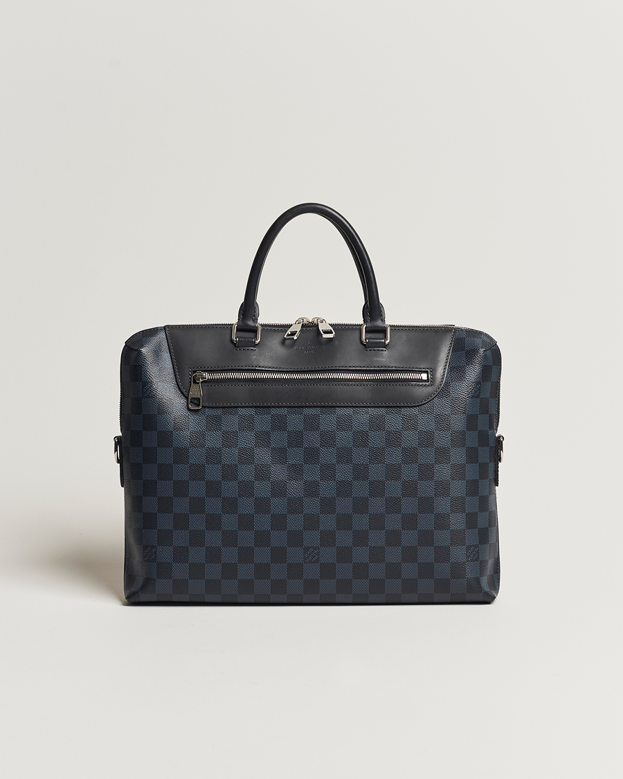 Homme | Louis Vuitton Pre-Owned Porte-Documents Jour Briefcase Damier Navy | Louis Vuitton Pre-Owned | Porte-Documents Jour Briefcase Damier Navy