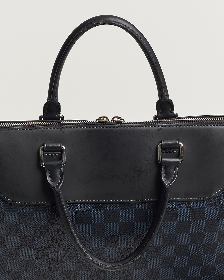 Homme | Louis Vuitton Pre-Owned Porte-Documents Jour Briefcase Damier Navy | Louis Vuitton Pre-Owned | Porte-Documents Jour Briefcase Damier Navy