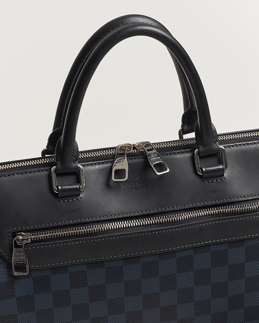Homme | Louis Vuitton Pre-Owned Porte-Documents Jour Briefcase Damier Navy | Louis Vuitton Pre-Owned | Porte-Documents Jour Briefcase Damier Navy