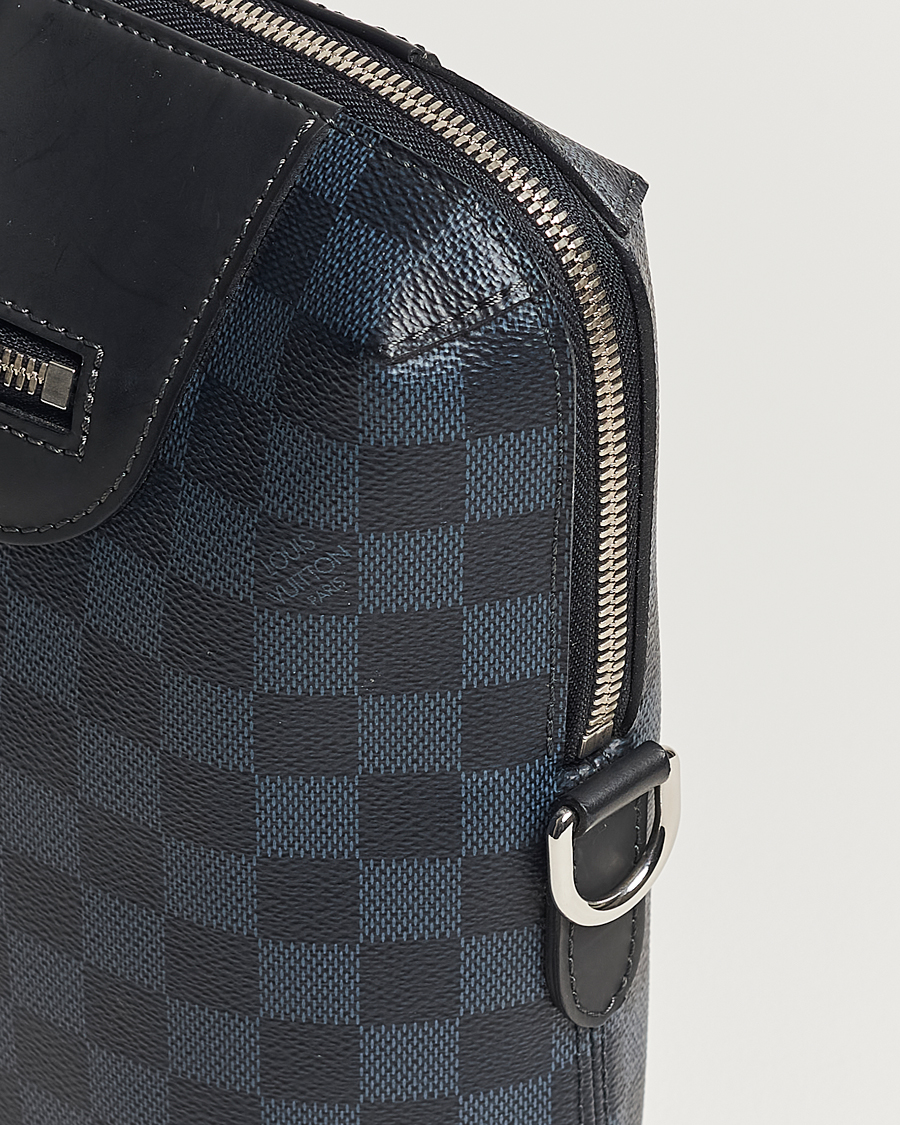 Homme | Louis Vuitton Pre-Owned Porte-Documents Jour Briefcase Damier Navy | Louis Vuitton Pre-Owned | Porte-Documents Jour Briefcase Damier Navy