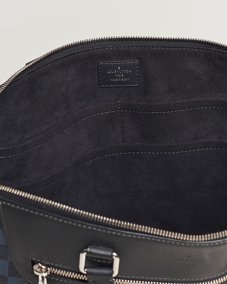 Homme | Louis Vuitton Pre-Owned Porte-Documents Jour Briefcase Damier Navy | Louis Vuitton Pre-Owned | Porte-Documents Jour Briefcase Damier Navy