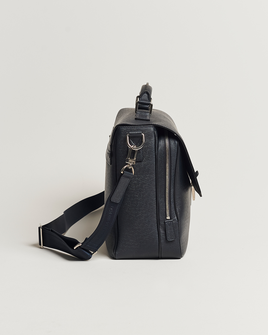 Homme | Louis Vuitton Pre-Owned Vassili Briefcase Navy | Louis Vuitton Pre-Owned | Vassili Briefcase Navy