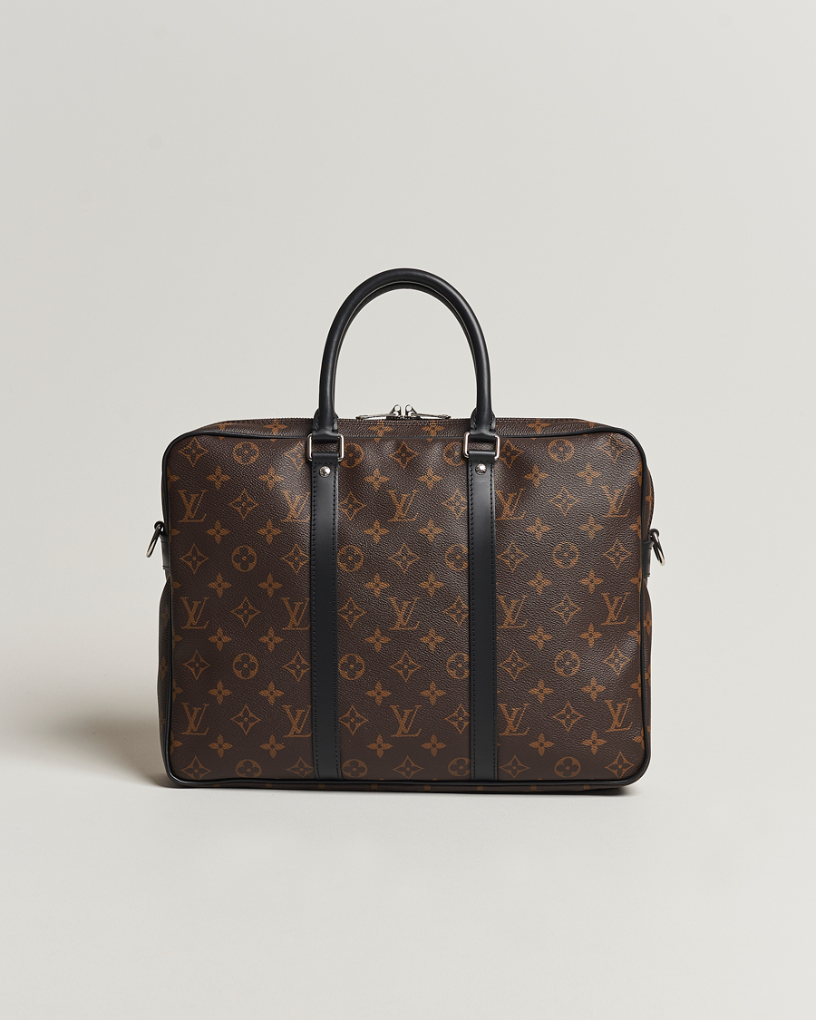 Homme | Louis Vuitton Pre-Owned Porte-Documents Voyage Briefcase Monogram Macassar | Louis Vuitton Pre-Owned | Porte-Documents Voyage Briefcase Monogram Macassar