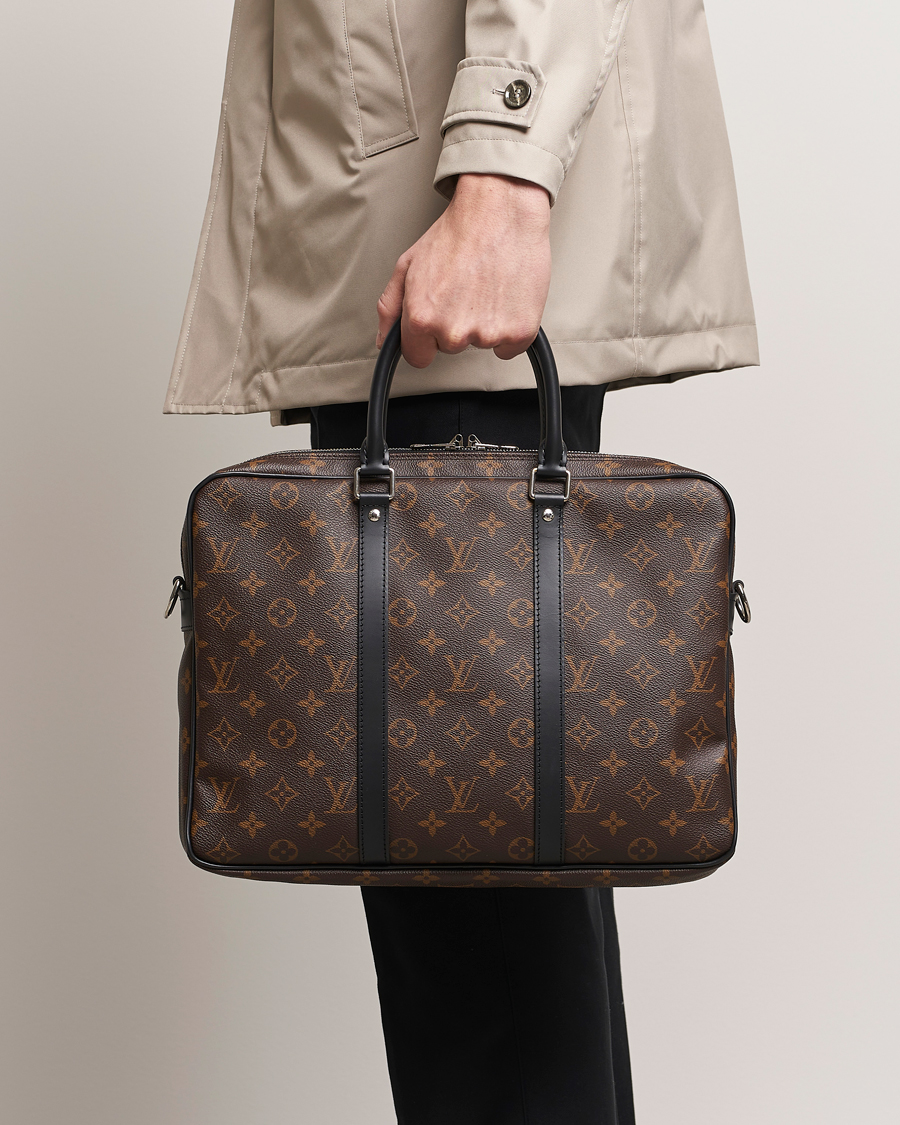 Homme | Louis Vuitton Pre-Owned Porte-Documents Voyage Briefcase Monogram Macassar | Louis Vuitton Pre-Owned | Porte-Documents Voyage Briefcase Monogram Macassar