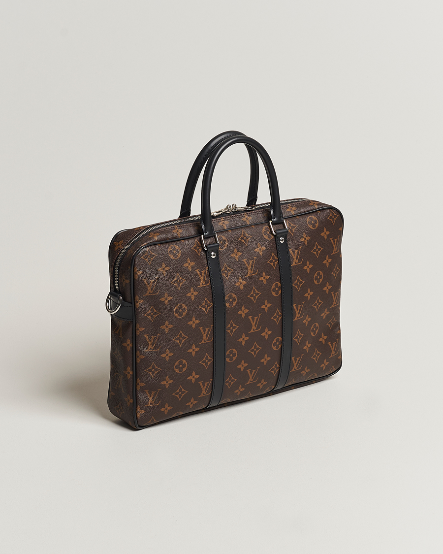 Homme | Louis Vuitton Pre-Owned Porte-Documents Voyage Briefcase Monogram Macassar | Louis Vuitton Pre-Owned | Porte-Documents Voyage Briefcase Monogram Macassar