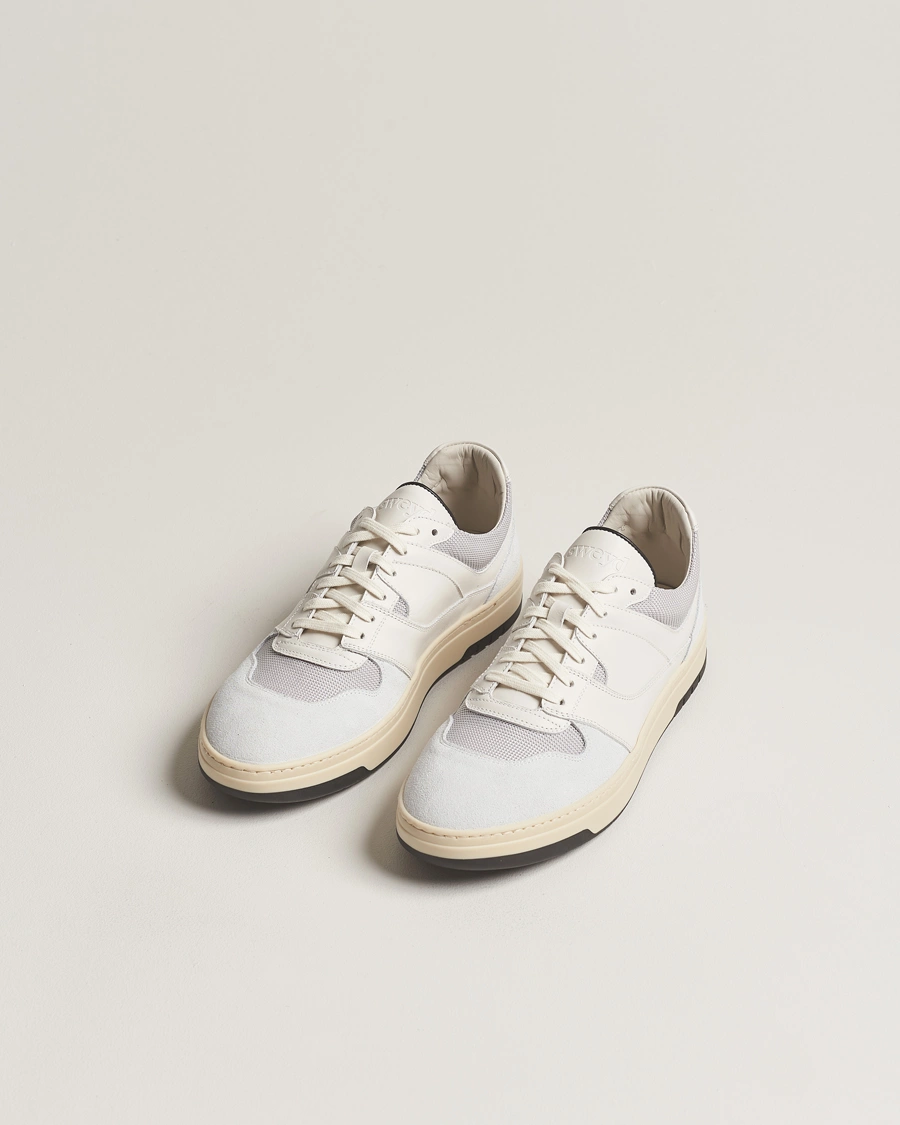 Homme | Baskets Blanches | Sweyd | Net Suede/Leather Sneaker White/Grey