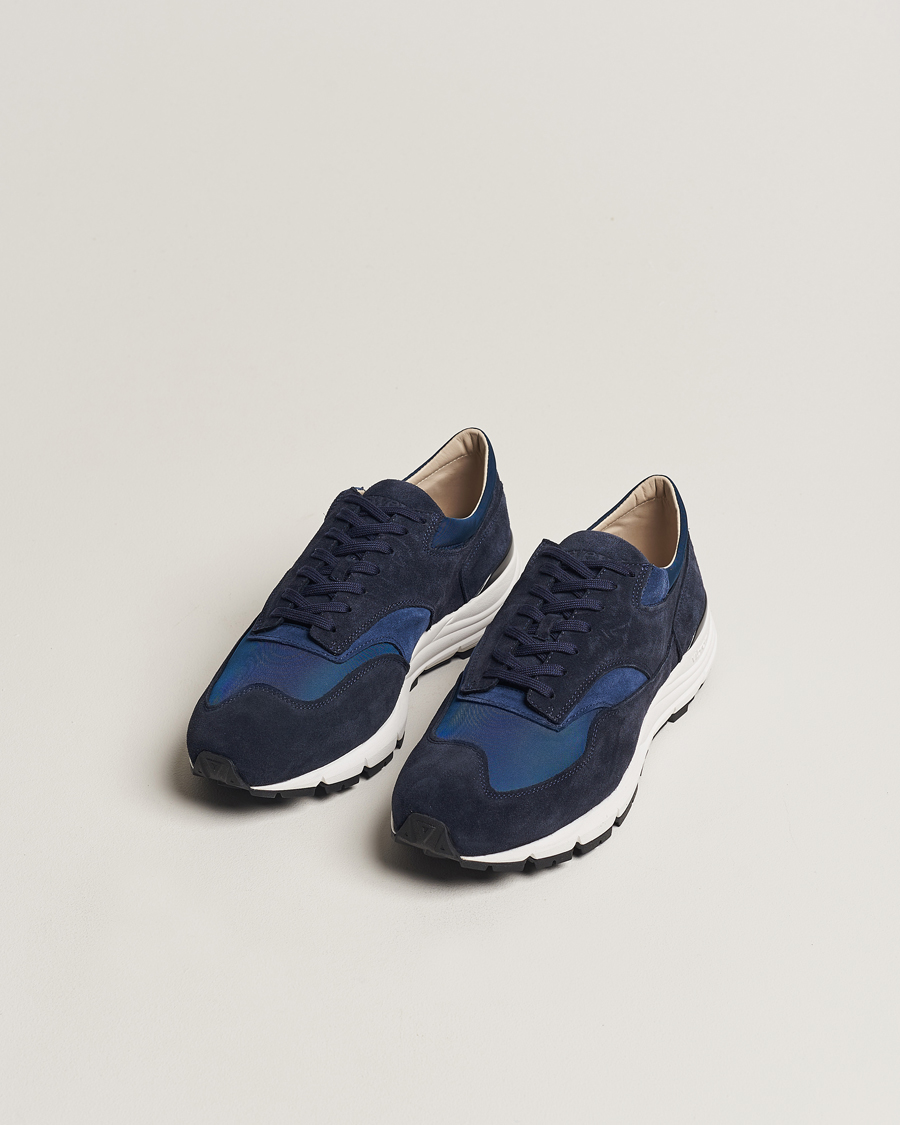 Homme | Chaussures En Daim | Sweyd | Way Suede Running Sneaker Navy