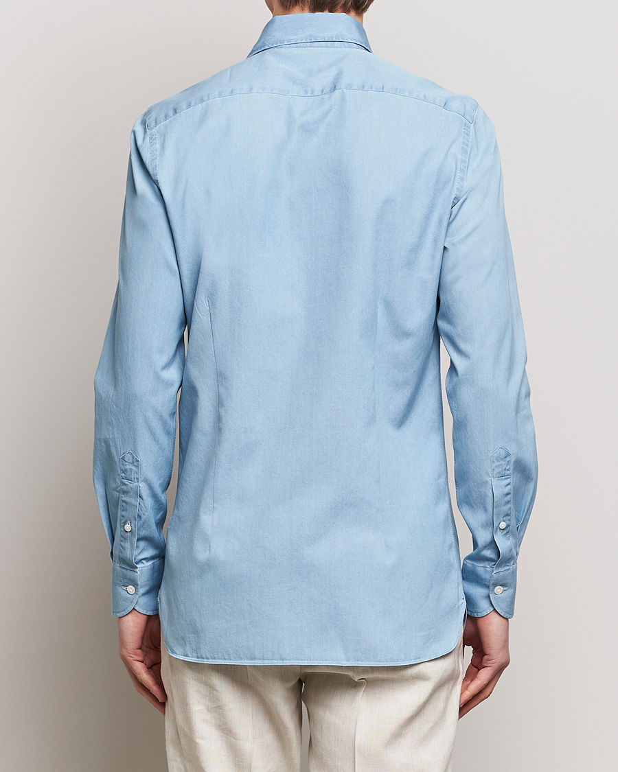 Homme | Chemises | 100Hands | Ice Wash Denim Shirt Light Blue
