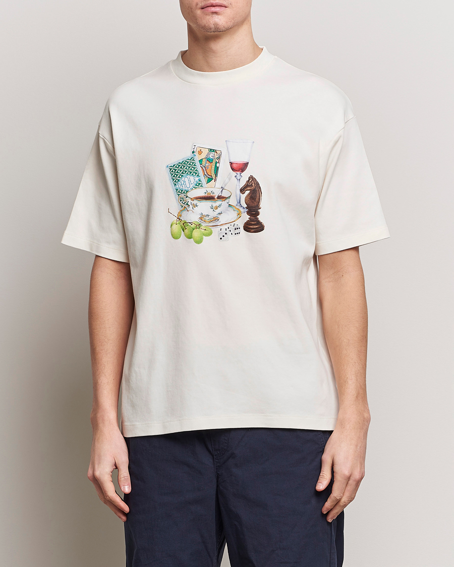 Homme | T-shirts | Drôle de Monsieur | Apres Midi T-Shirt Cream
