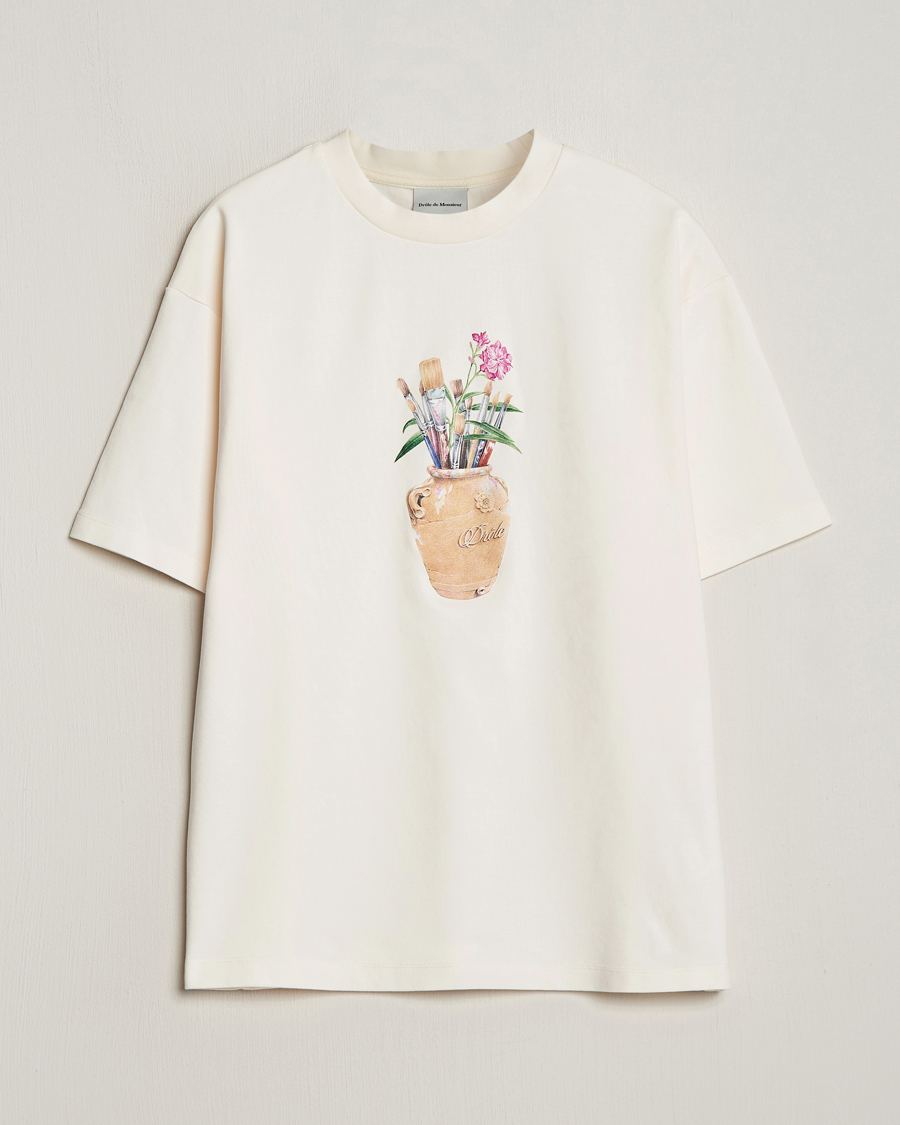 Homme | T-shirts | Drôle de Monsieur | Pinceaux T-Shirt Cream