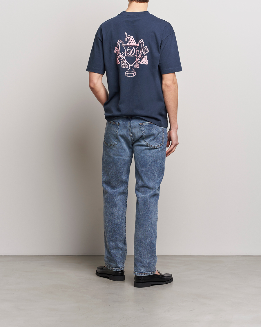Homme | T-shirts | Drôle de Monsieur | Blason Embroidered T-Shirt Midnight Blue