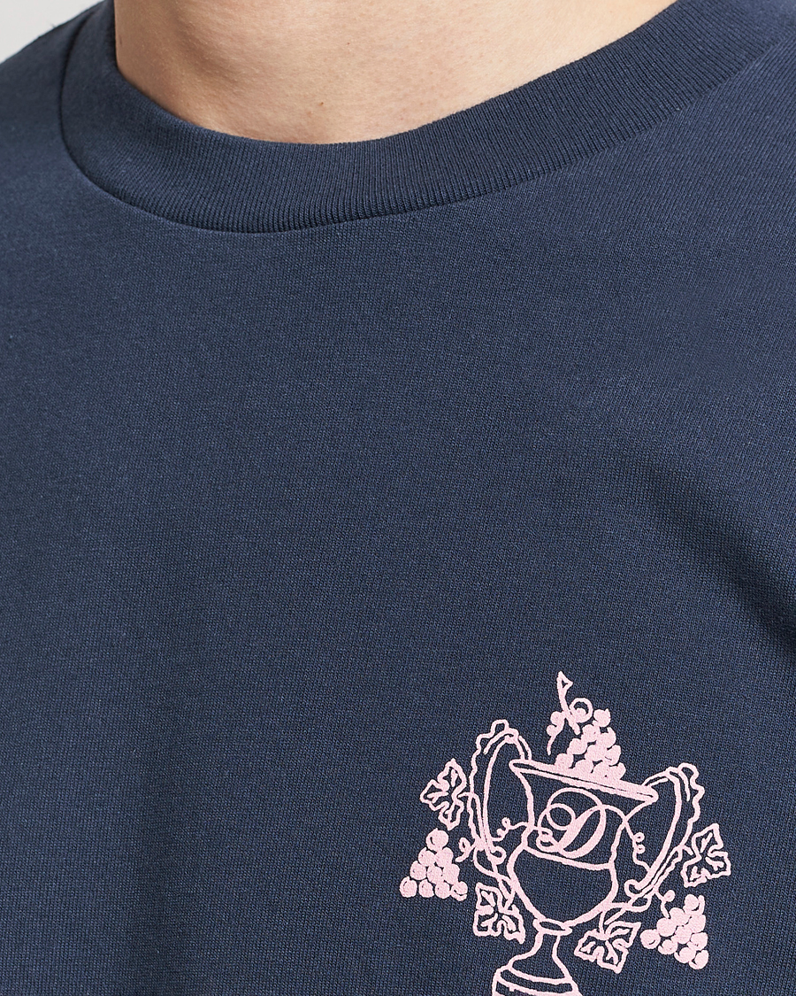 Homme | T-shirts | Drôle de Monsieur | Blason Embroidered T-Shirt Midnight Blue