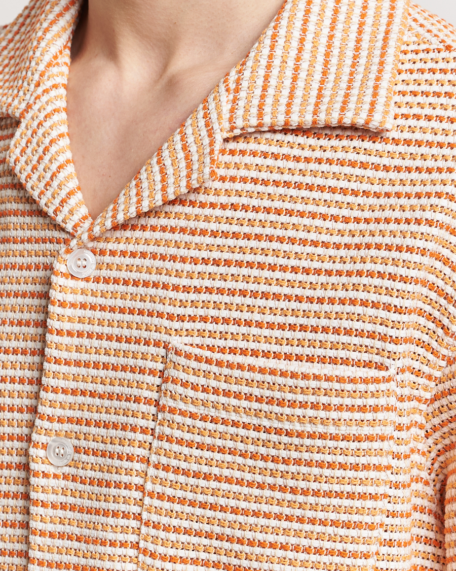 Homme | Chemises | Drôle de Monsieur | Micro Check Camp Shirt Orange