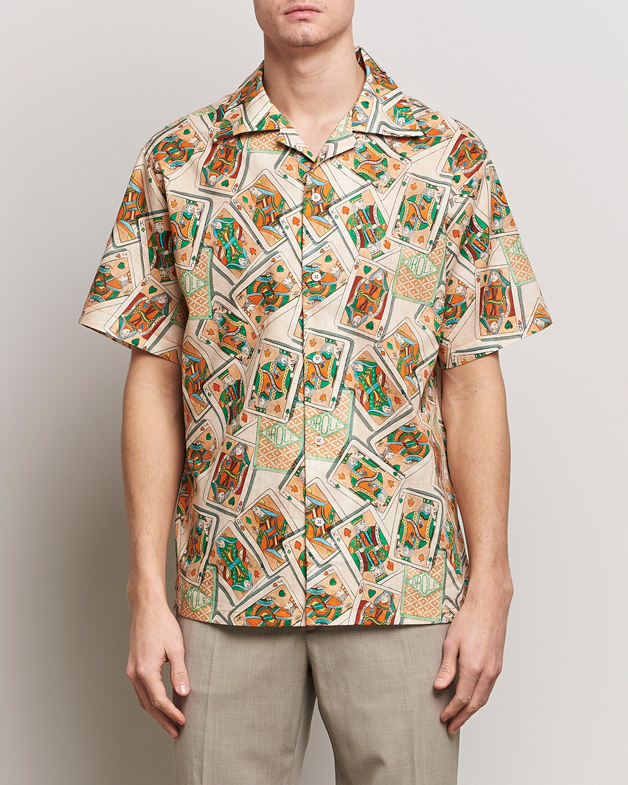 Homme | Chemises | Drôle de Monsieur | Jeu De Cartes Camp Shirt Peach