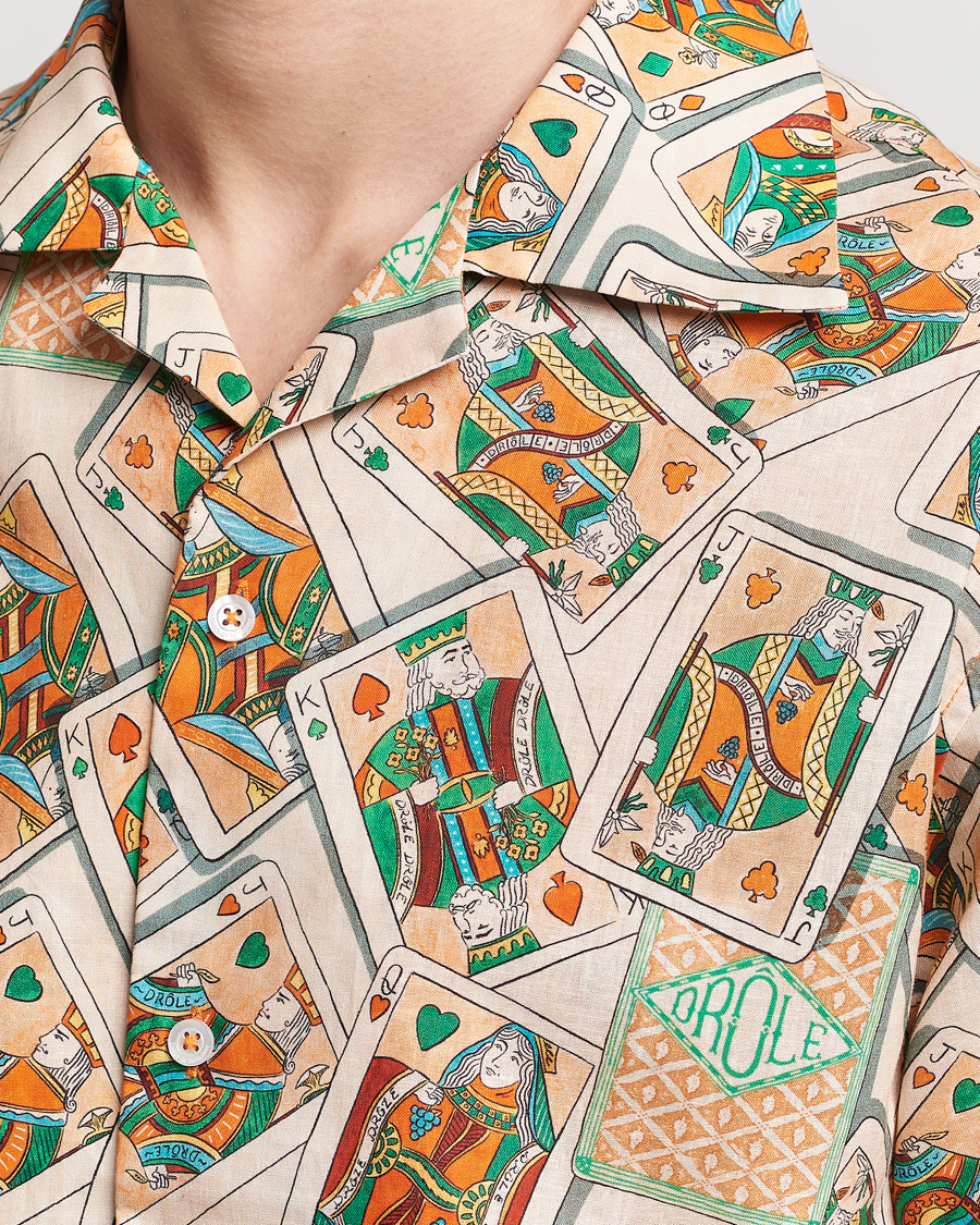 Homme | Chemises | Drôle de Monsieur | Jeu De Cartes Camp Shirt Peach