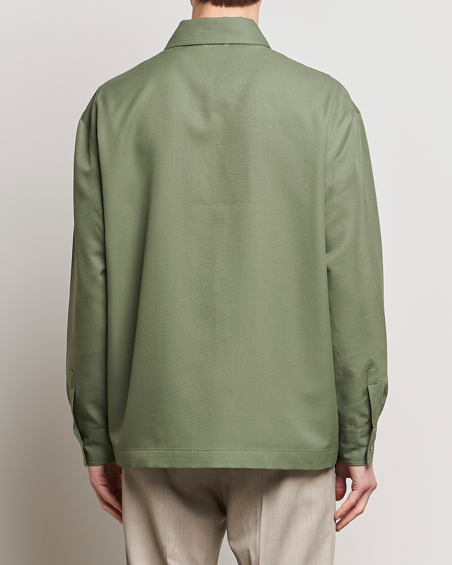 Homme | Chemises | Drôle de Monsieur | Wool Overshirt Khaki