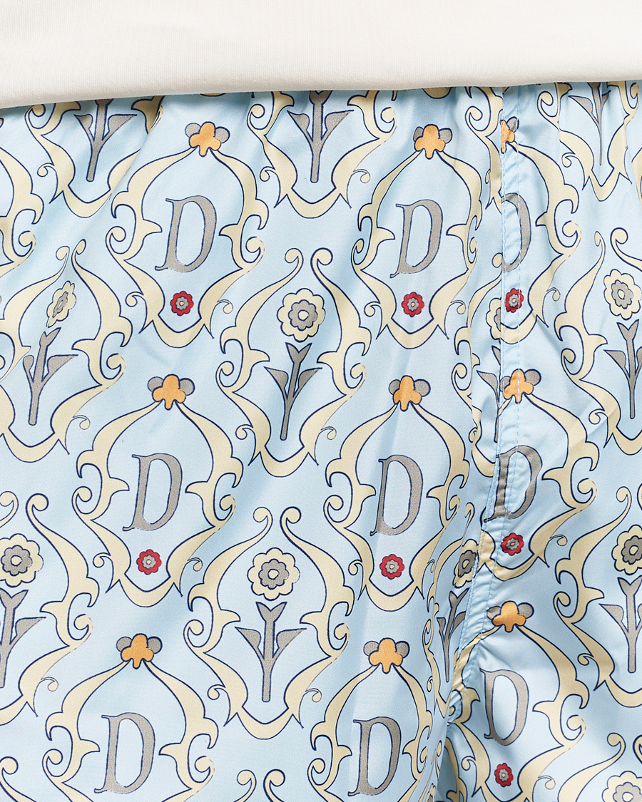 Homme | Maillots De Bain | Drôle de Monsieur | Ornaments Swim Shorts Light Blue