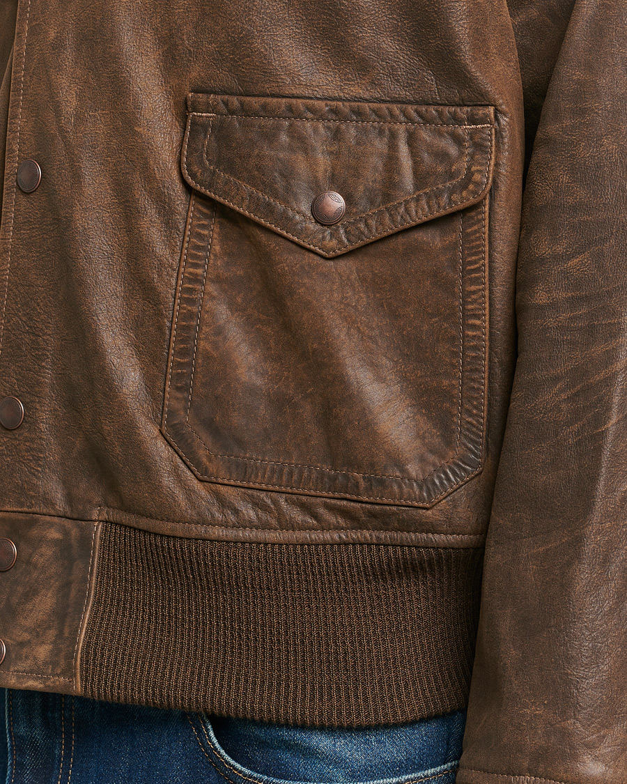 Homme | Manteaux Et Vestes | RRL | Wright Leather Jacket Brown