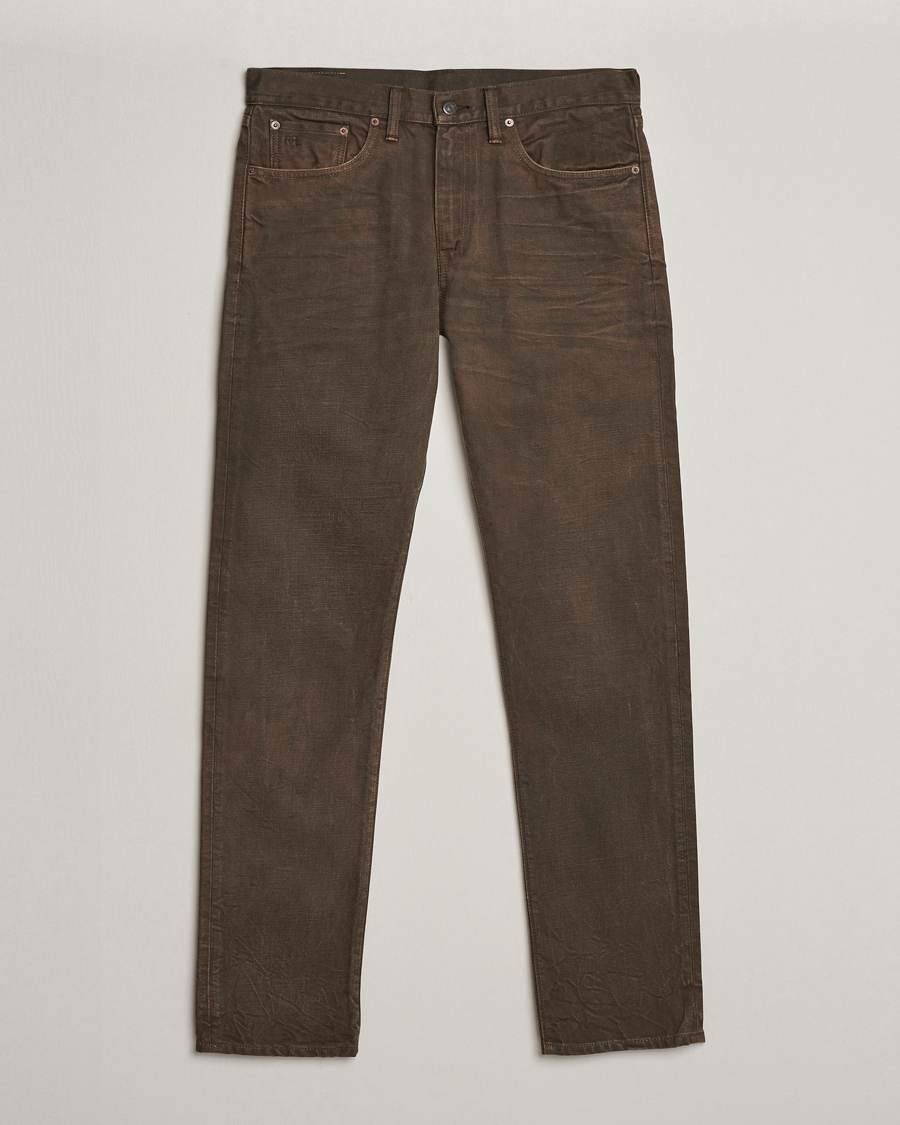 Homme | Jeans | RRL | Slim Fit 5-Pocket Denim Distressed Brown Wash