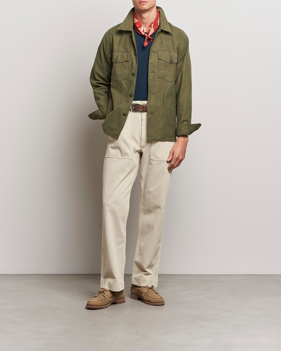 Homme | Pantalons | RRL | Wilton Herringbone Surplus Pants Off White