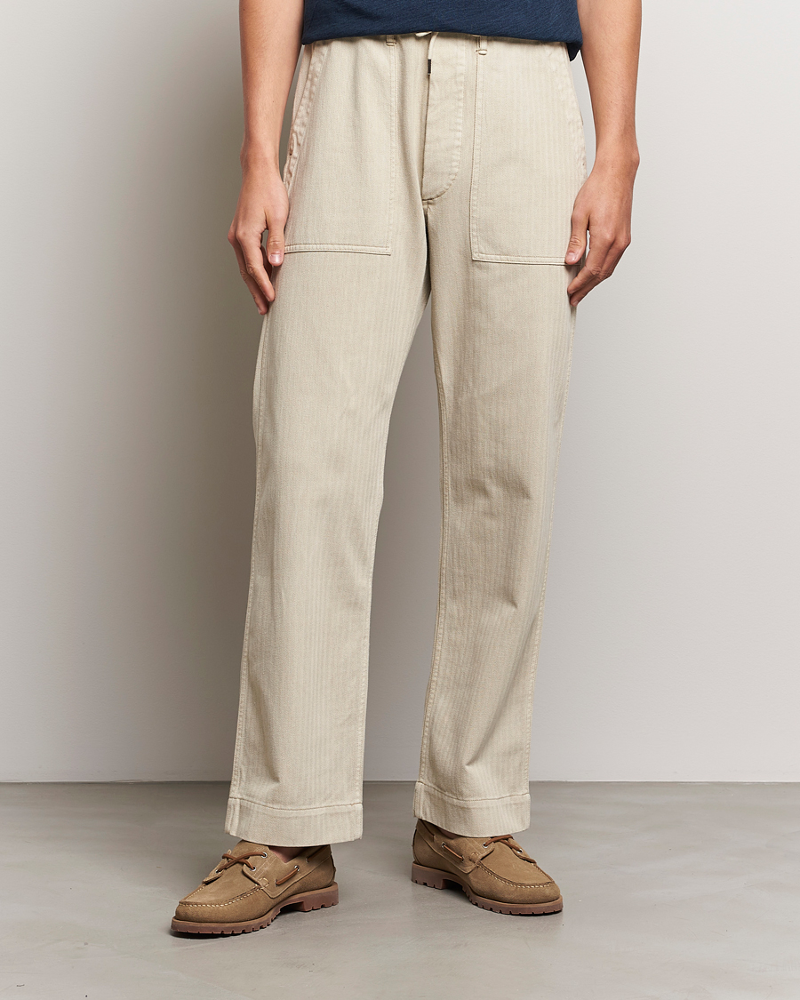Homme | Pantalons | RRL | Wilton Herringbone Surplus Pants Off White