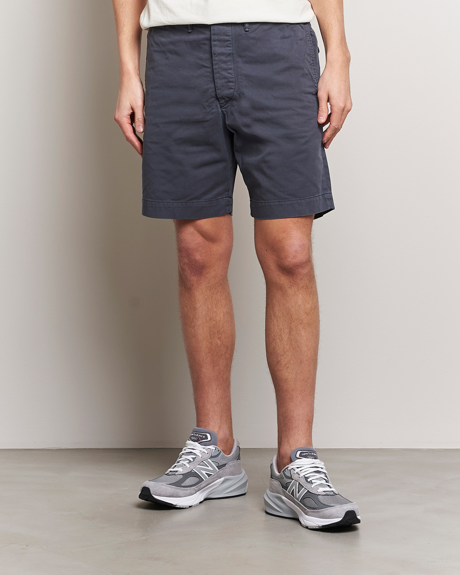 Homme | Shorts | RRL | Officers Flat Shorts Navy