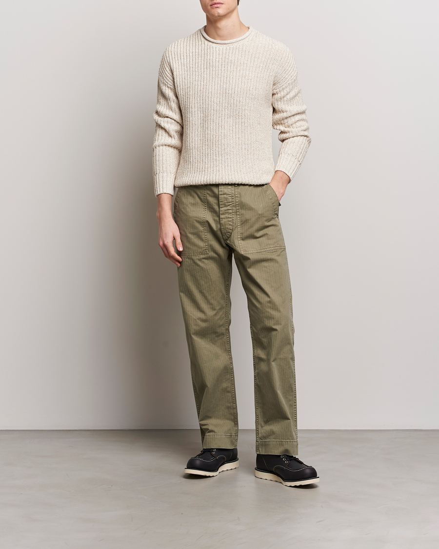 Homme | Pulls Et Tricots | RRL | Cotton/Linen Crew Neck Pullover Raw White