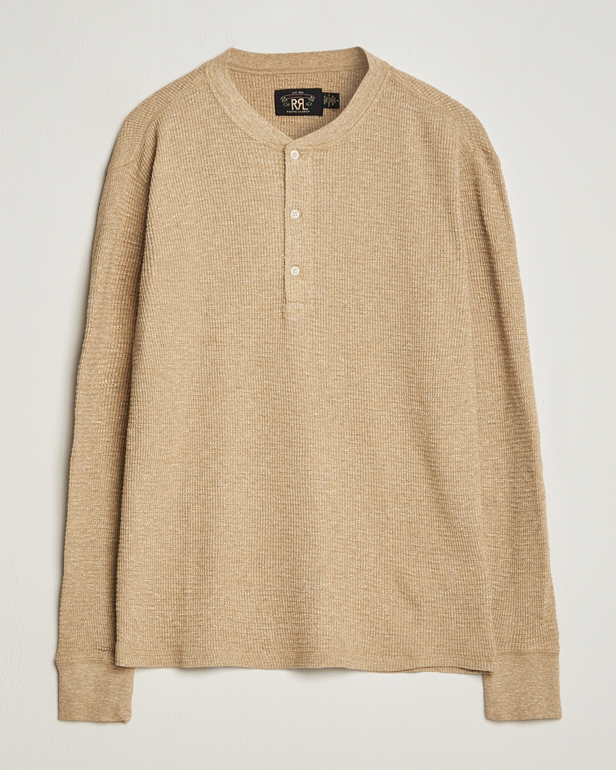 Homme | Pulls Et Tricots | RRL | Long Sleeve Henley Tan Heather