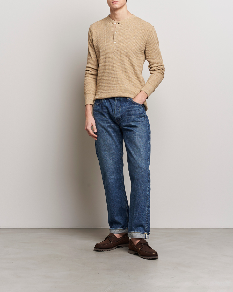 Homme | Pulls Et Tricots | RRL | Long Sleeve Henley Tan Heather