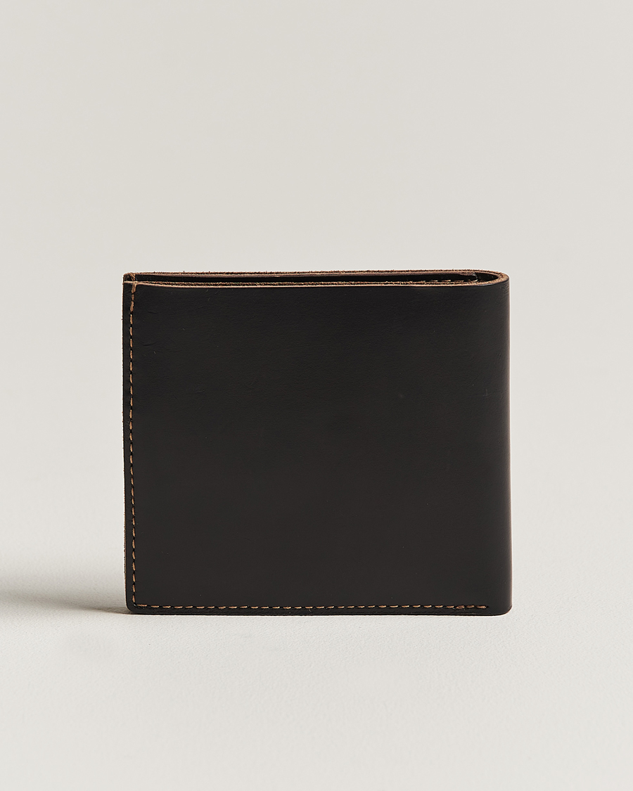 Homme |  | RRL | Tumbled Leather Billfold Wallet Black/Brown