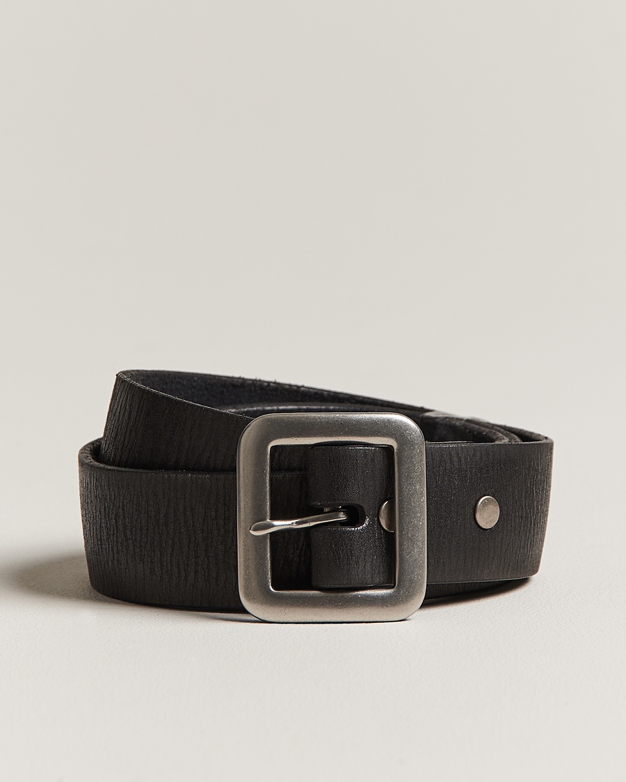 Homme | RRL Tumbled Leather Belt Vintage Black | RRL | Tumbled Leather Belt Vintage Black
