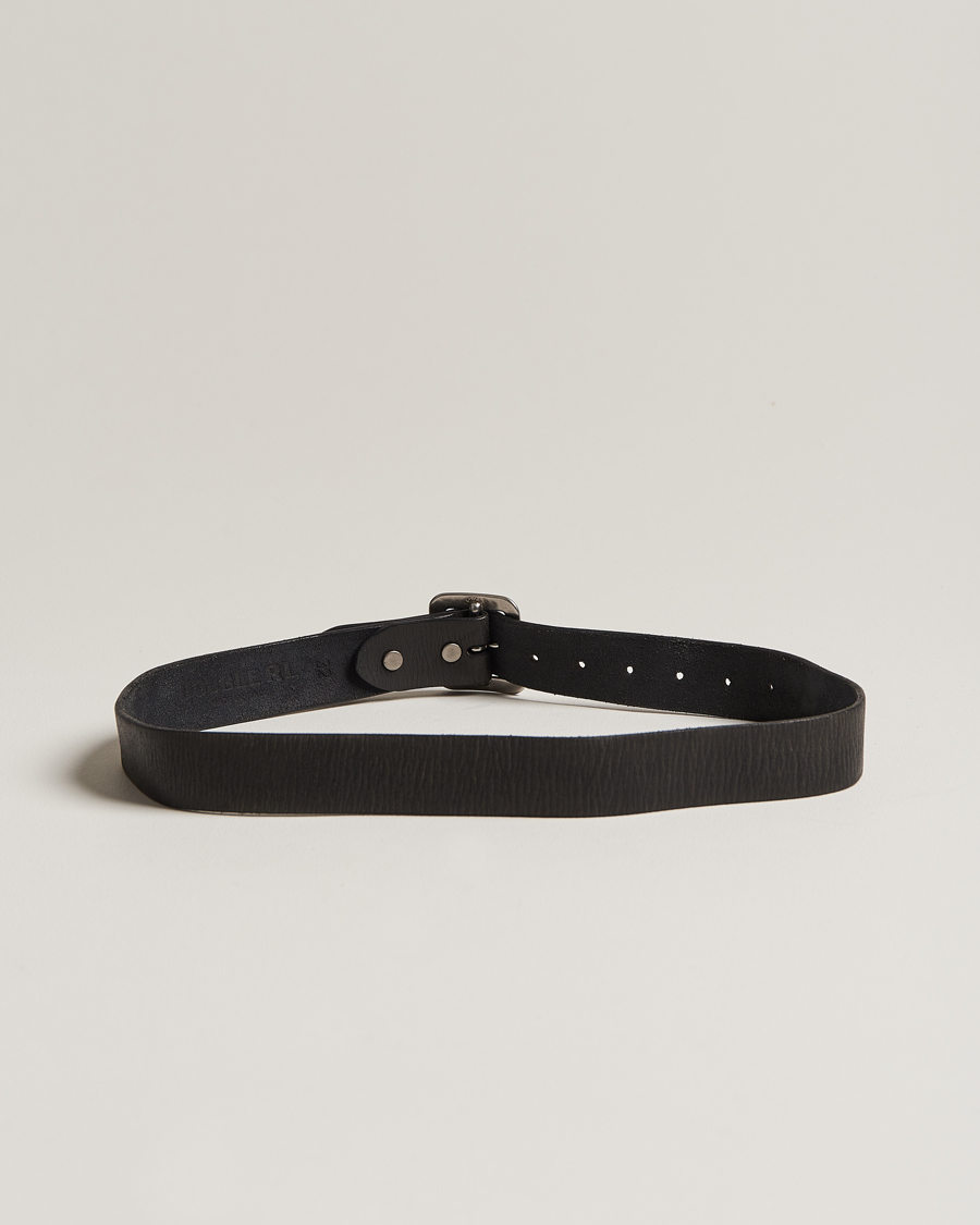 Homme | American Heritage | RRL | Tumbled Leather Belt Vintage Black
