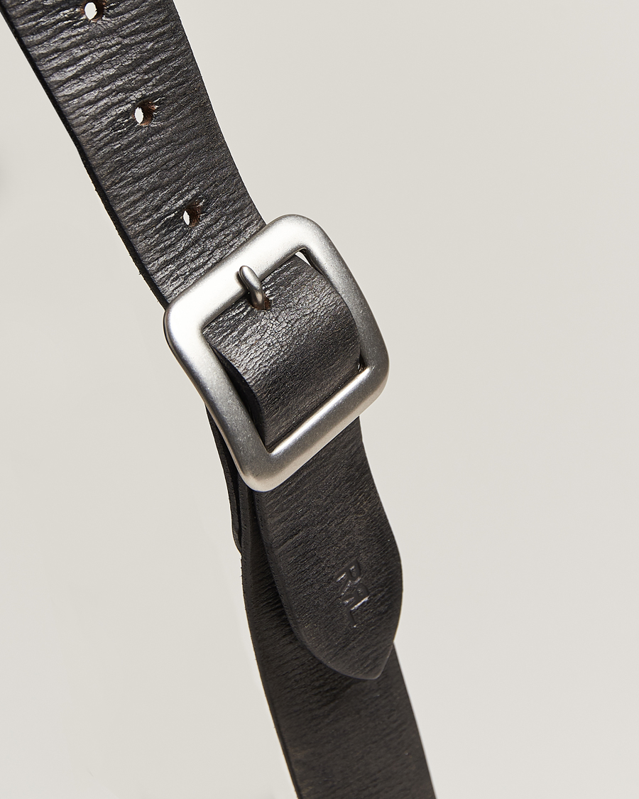 Homme | RRL Tumbled Leather Belt Vintage Black | RRL | Tumbled Leather Belt Vintage Black